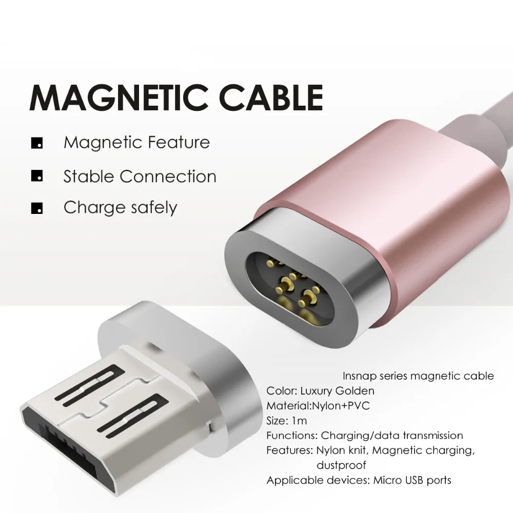 Магнитный Кабель зарядного устройства микро-usb для samsung s6 s7 huawei sony xiaomi redmi note 4x5 6 pro usb кабель быстрой зарядки Android 2.4A