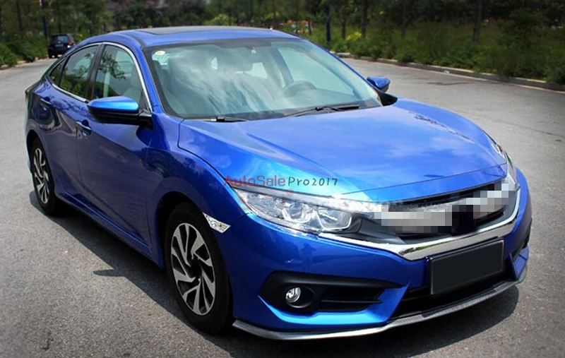 Передняя решетка радиатора для Honda Civic 10 поколения 4dr Sedan 2016 2017 ABS Chrome | Автомобили и