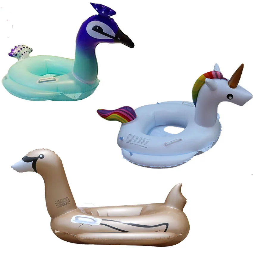 Новый детский плавательный поплавок Лебедь Единорог Павлин Надувное сиденье для