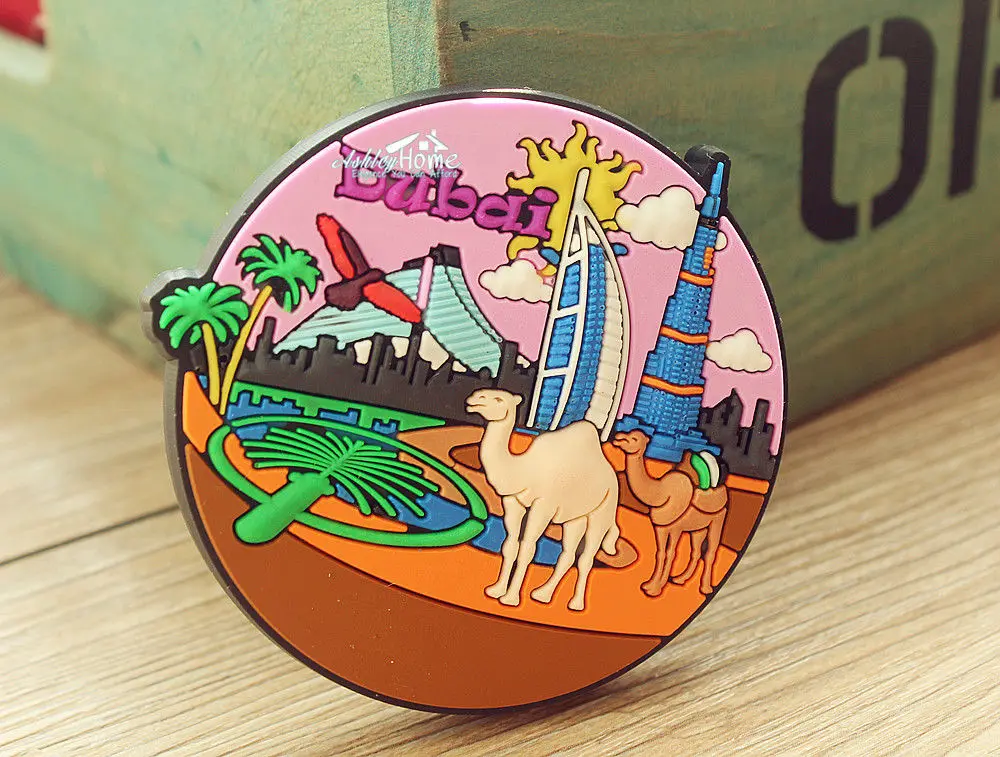 Сувенирный резиновый магнит на холодильник для путешествий в Дубае идея подарка