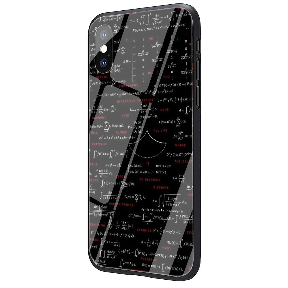 G10 Чехол для iPhone 11 Pro X или 10 8 7 6 6S Plus Xr Xs Max из закаленного стекла ТПУ с математическими химическими формулами - Цвет: G10