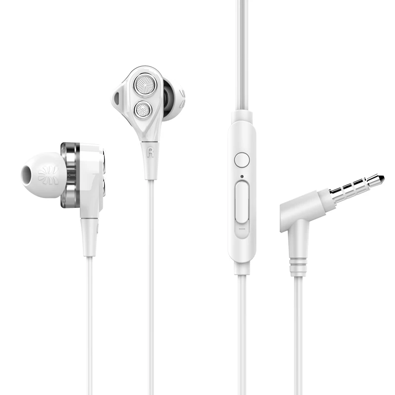 UiiSii 2DD+ 1BA+ четырехъядерный Игровые наушники Hi-Fi супербасы в ухо с регулировкой громкости Шумоподавление для Android/Iphone