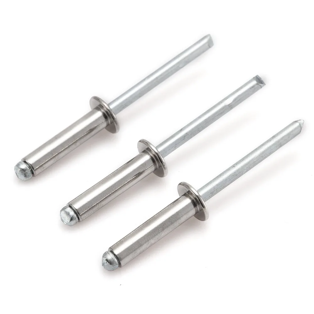 

50PCS 304 semi-steel open-type M4*14core pulling rivets Blind Round Head Rivets Nail Decoration Pop Rivets