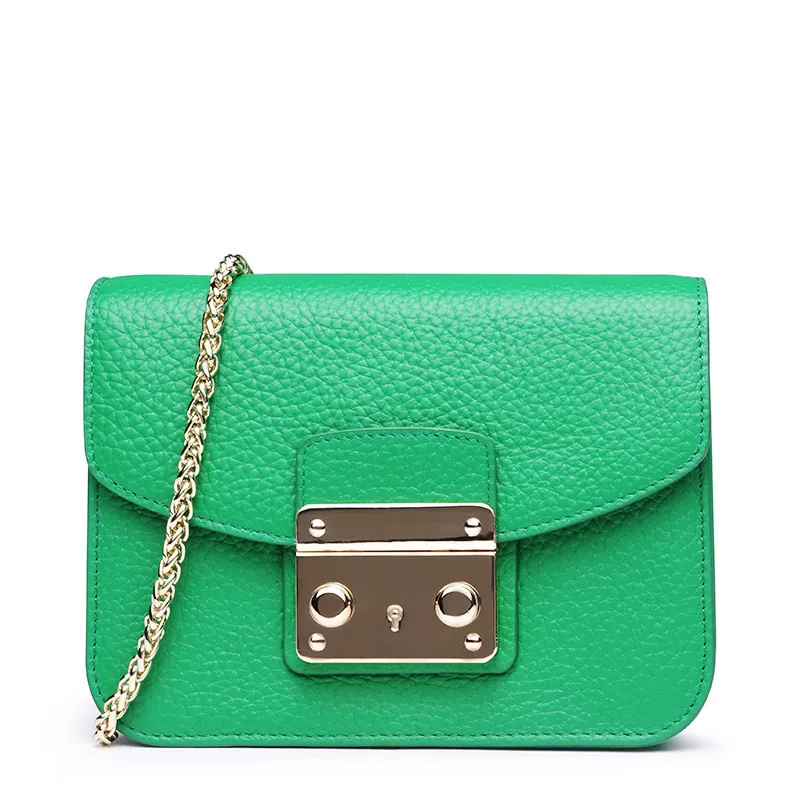 Stiya 2016 Новое Лето Замок Цепи Подлинная Кожа Коровы Женщины Crossbody Сумка Высокое