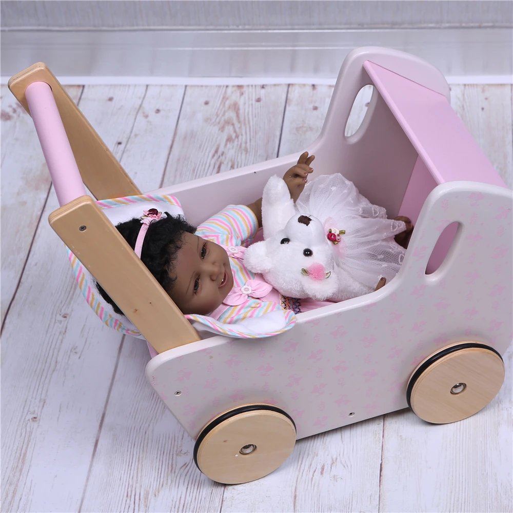 NPK 55 см Bebes кукла-Реборн, Мягкая силиконовая игрушка для девочек, кукла-Реборн, подарок для детского дня, черная улыбка, милая девочка