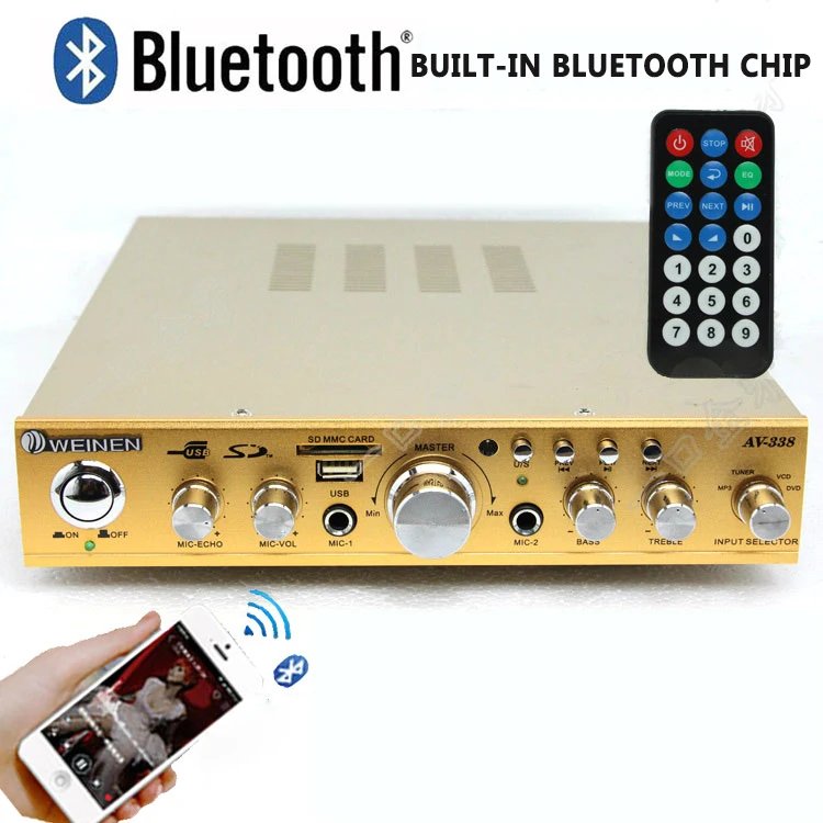 AV 338 5 канала с Bluetooth усилитель цифровой объемный караоке дистанционный пульт