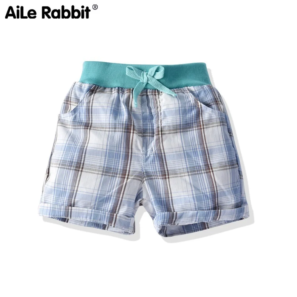 Детские штаны AiLe Rabbit из чистого хлопка в клетку для детей Whorl степень плотности