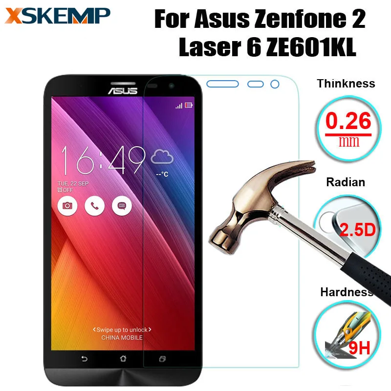 Закаленное стекло для Asus Zenfone 2 Laser 6 ZE601KL Взрывозащищенная пленка защиты экрана от