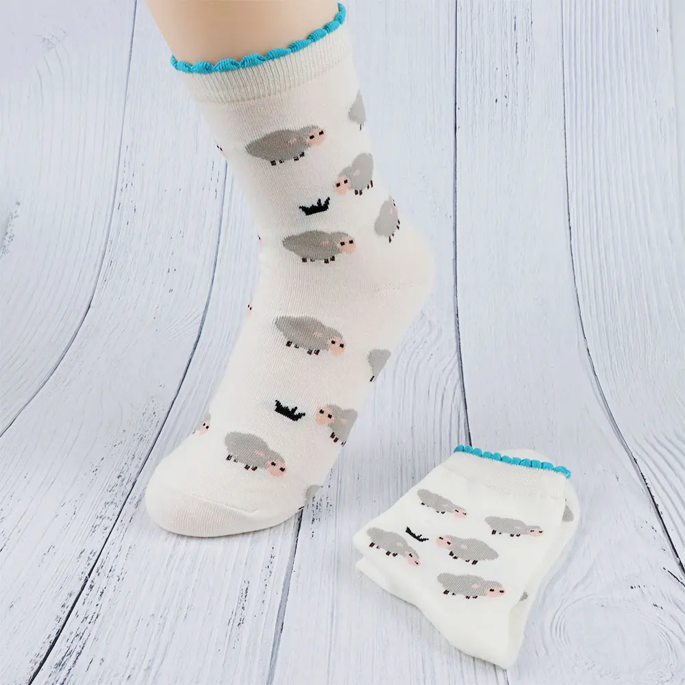 2020 новые женские хлопковые носки с милым рисунком овечки дизайнерские хараюку