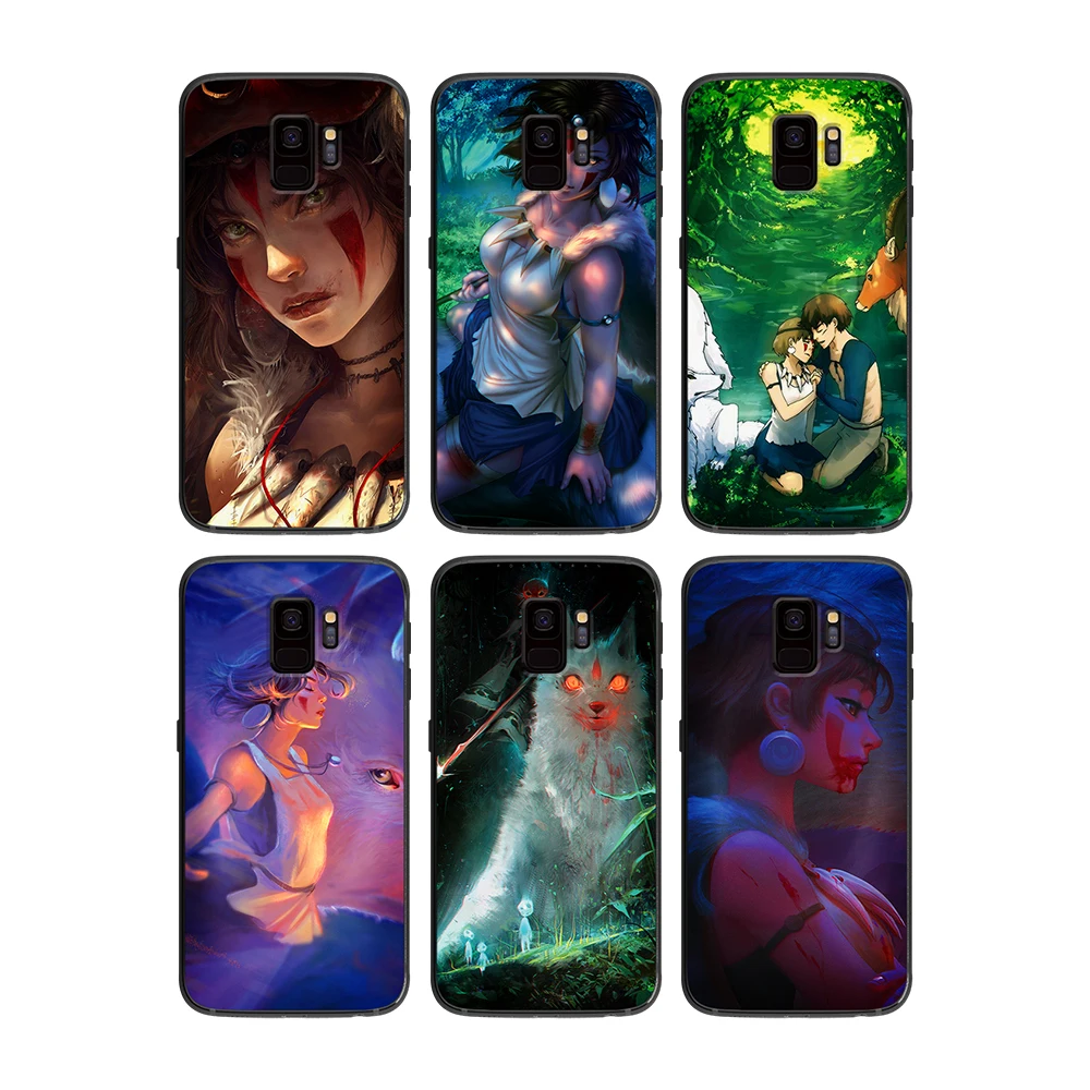 Hayao miyazaki's princess mononoke animation For Samsung Galaxy A5 A6 A7 A8 A9 2018 2019 Plus M10 M20 M30 Soft phone case | Мобильные