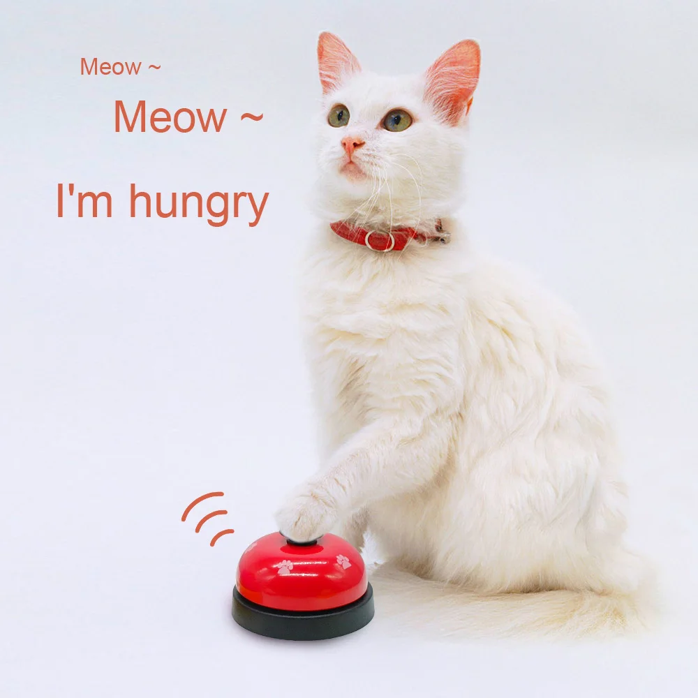 Cat Call Bell Dog Feeding Ringer Educational IQ Training Squeak Toy Interactive Puzzle Pet Kitten Eating Food Feeder Reminder | Дом и сад