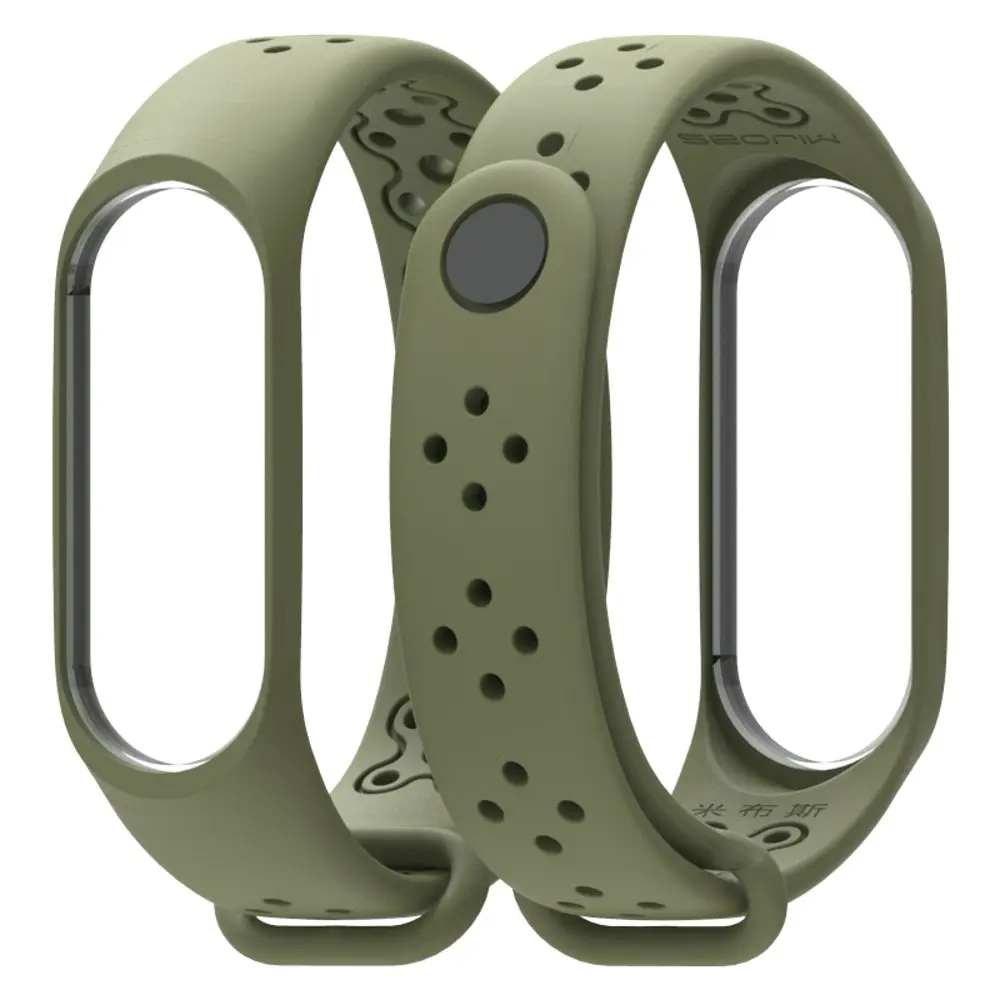 Dark green LEMFO Смарт аксессуары mi Band 4 ремешок спортивный водонепроницаемый анти-потеря замена силиконовый браслет для Xiao mi Band 3 Band 4 - Цвет: Dark green