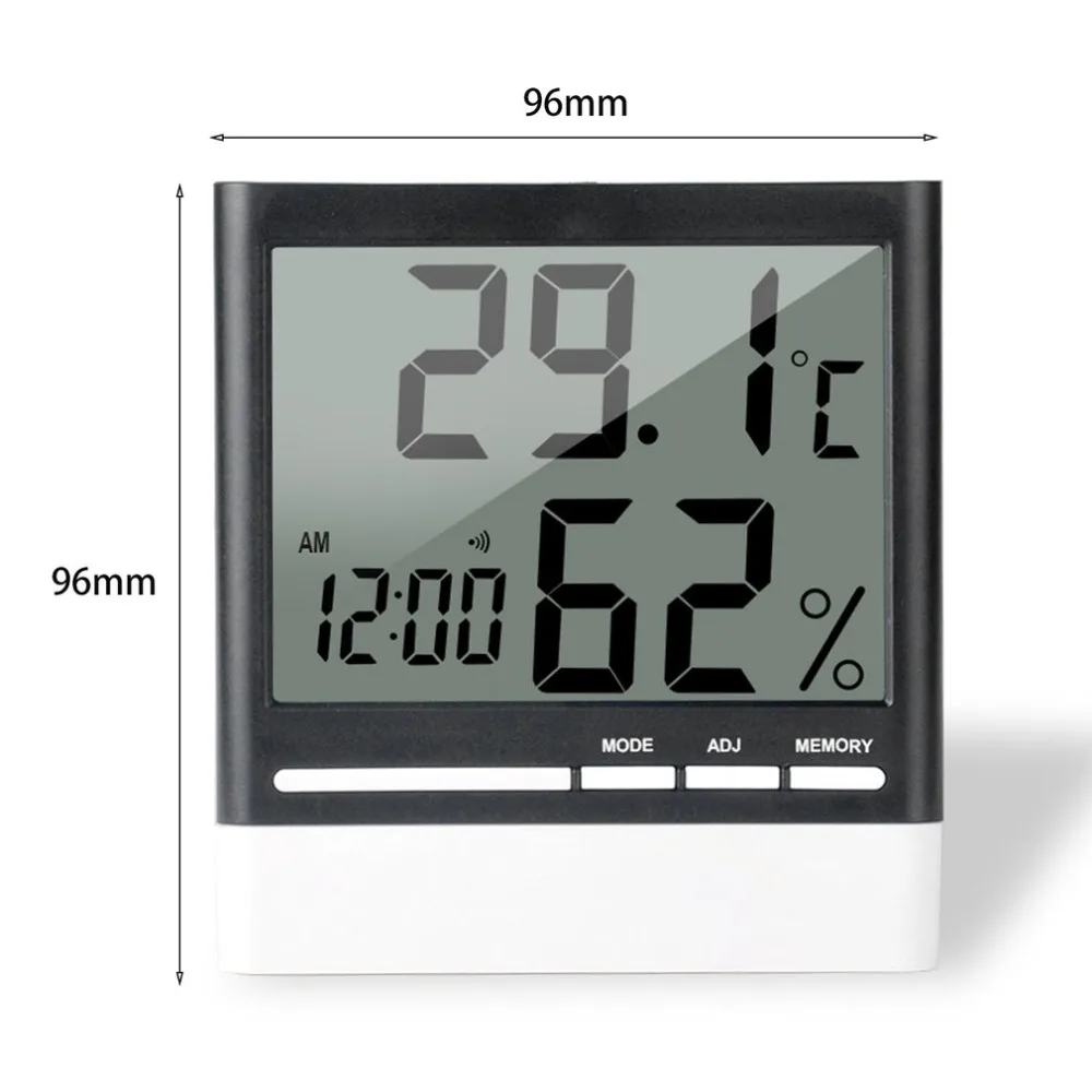 Digital Electronic Thermometer Hygrometer Alarm Clock Temperature Humidity Monitor Stand Bracket Hanging Indoor Home Use | Инструменты