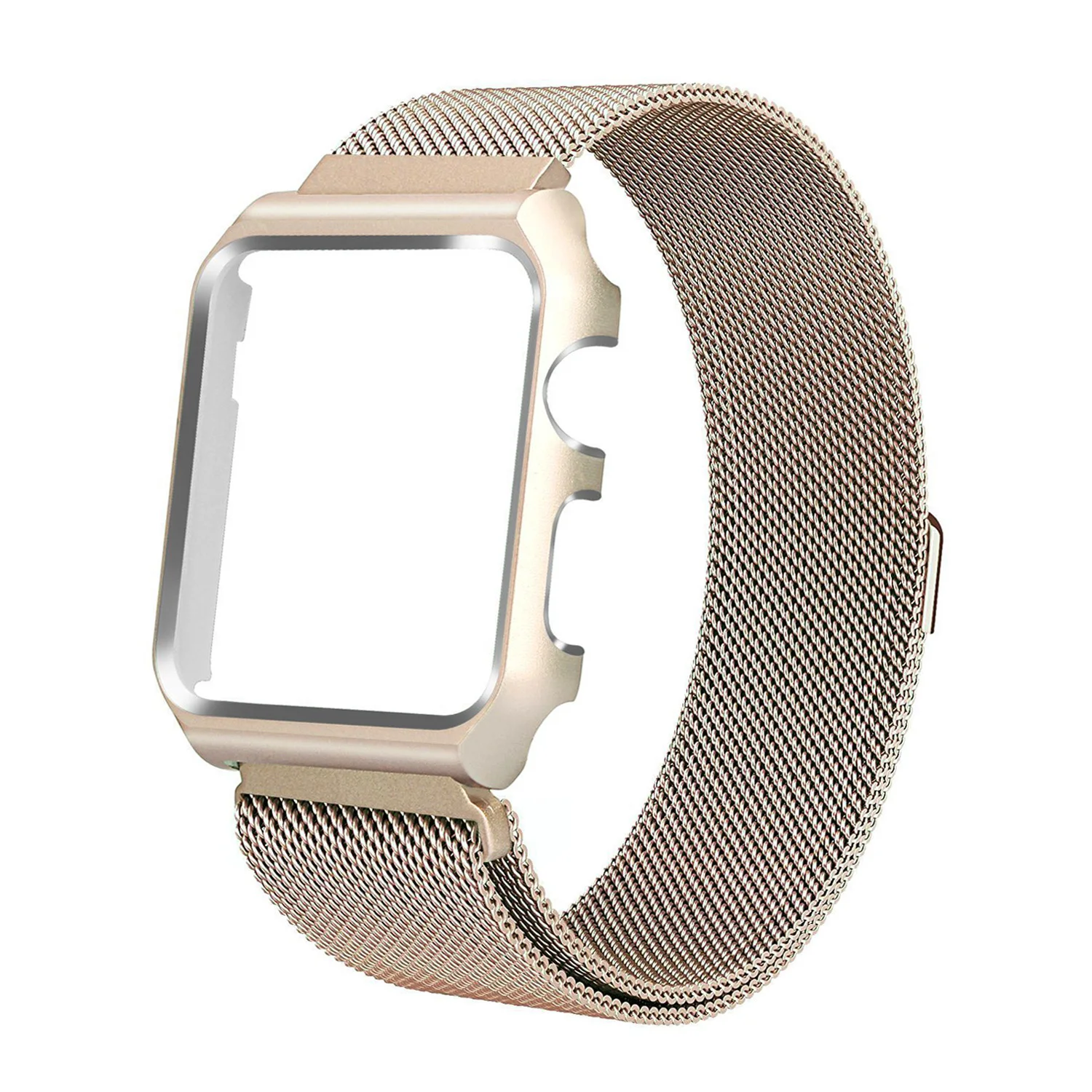Vintage Gold Yolovie Металлическая петля Starp для Apple Watch 5 4 Band 44 мм 40 мм, металлический защитный чехол для iWatch 3 2 1 42 мм 38 мм браслет наручный ремень - Цвет ремешка: Vintage Gold