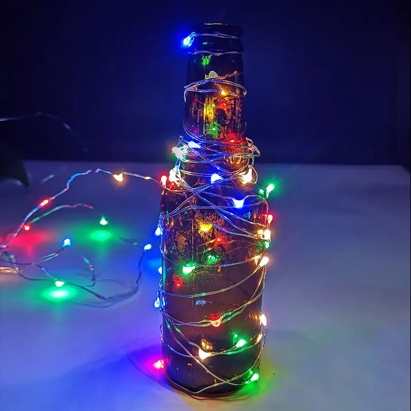 Новый год USB светодиодная Серебряная гирлянда для рождества дома свадьбы