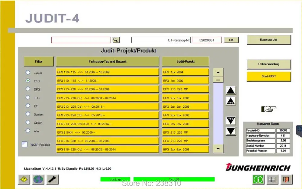 2019 год 3 в 1 Jungheinrich вилочный погрузчик JETI SH + JUDIT 4 диагностическое программное