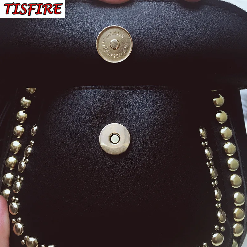 2018 новые кожаные седельная сумка абсолютно свинья заклепки crossbody мешок моды