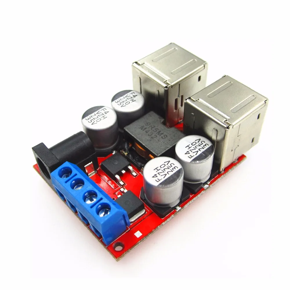 

HAILANGNIAO 5pcs New 8V-35V Turn 5V 8A Four USB Output Power Step-down Module