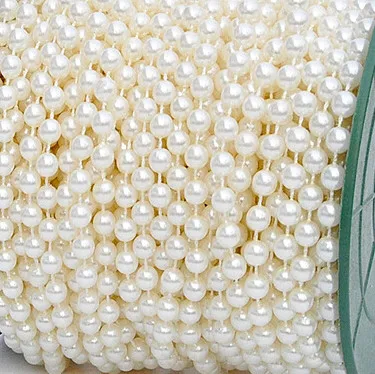 1 метр 6 мм цепочка с жемчужными бусинами гирлянда цветы Свадебная вечеринка