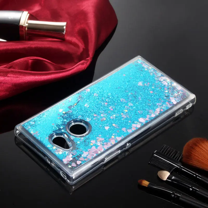 For Fundas Sony Xperia L2 Case Cover Soft Liquid Glitter Silicone TPU Phone Coque L 2 | Мобильные телефоны и аксессуары