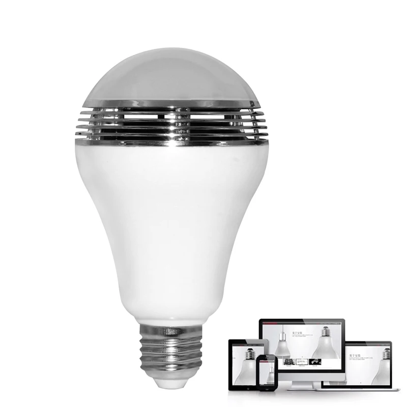 Мода Smart Bluetooth 4.0 E27 RGB Цвета Светодиодные Лампы Беспроводная Акустическая система