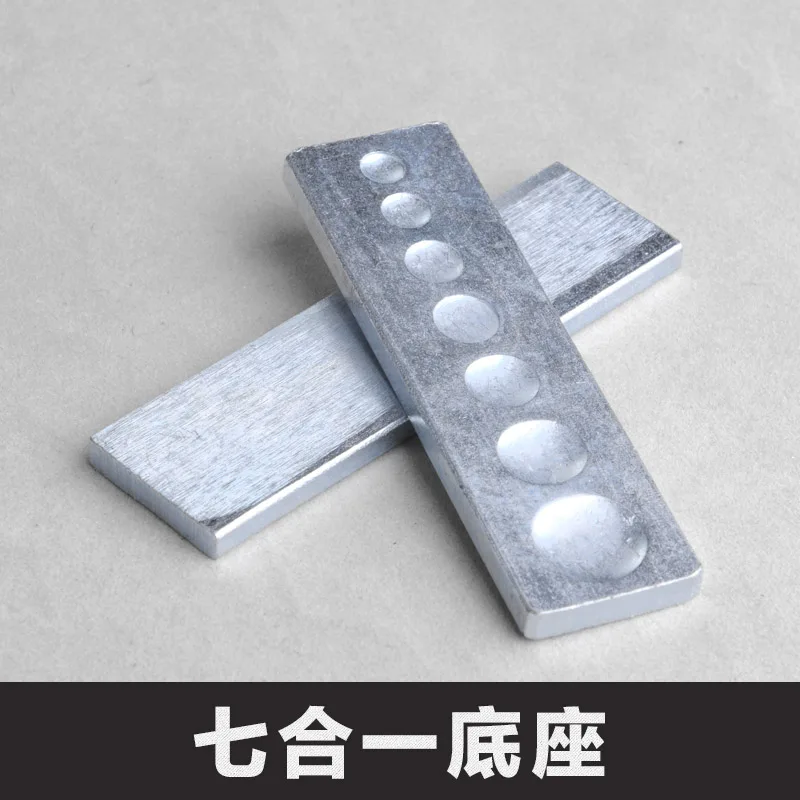 DIY ручной работы сшитые кожаные грибы для ногтей четыре резные двойная заклепка