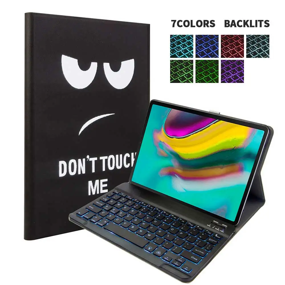 Подсветка беспроводная клавиатура-чехол для Samsung Galaxy Tab S5e 10,5 SM T720 T725 чехол для клавиатуры кожаный чехол-подставка - Цвет: N2