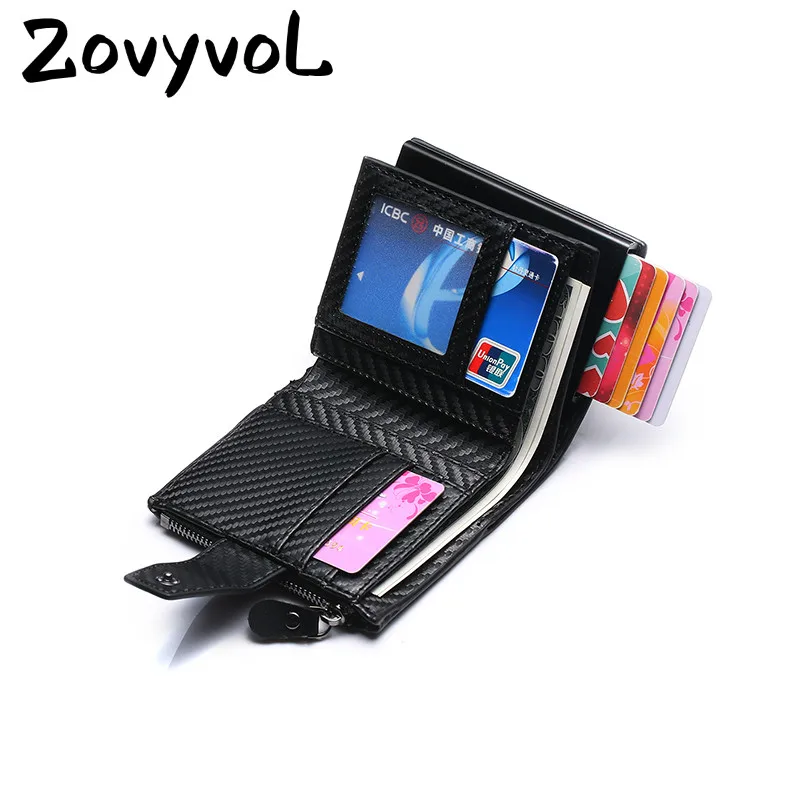 

ZOVYVOL RFID-бумажник для путешествий, Женская кредитная карта, многофункциональный бумажник с защитой от кражи, чехол с автоматической выдвижно...