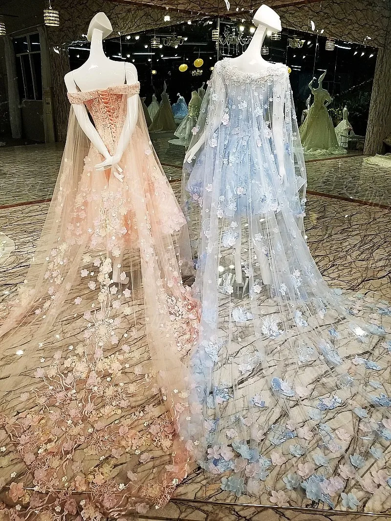 CloverBridal романтические кружевные аппликации чай Длина Розовый платье для беременных выпускного вечера с длинным мягким тюлем плеча пряжи для беременных женщин
