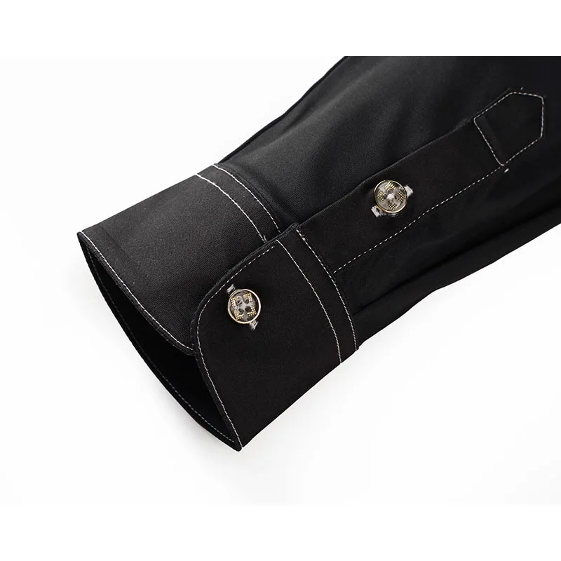 2019 Новая роскошная мужская рубашка Мужская модная одежда slim fit Повседневная