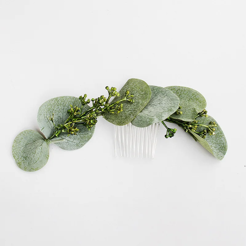 Green Miallo, Модный свадебный гребень для волос с зелеными листьями, аксессуары для волос невесты, заколки для волос подружек невесты - Окраска металла: Green