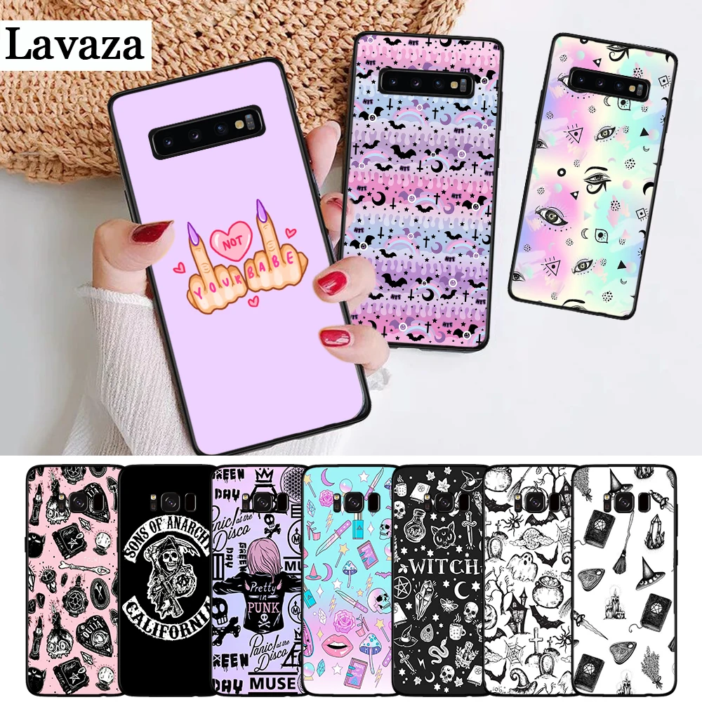 Специальный силиконовый чехол Girly Pastel Witch Goth для Samsung S6 Edge S7 S8 Plus S9 S10 S10e M10 M20 M30