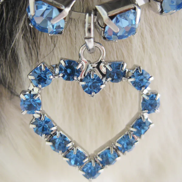 Ожерелье с подвеской в виде сердца стразы для маленьких собак и кошек|dog jewelry