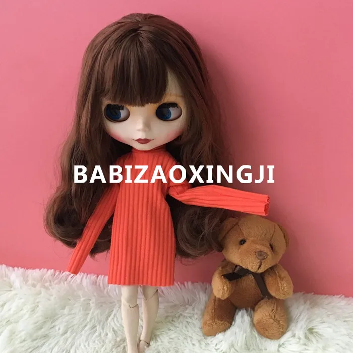 1 шт. Blyth кукла длинный свитер Одежда для Blyth, Pullip, barbi, azone, Kurhn, FR 1/6 30 см куклы аксессуары 5 цветов