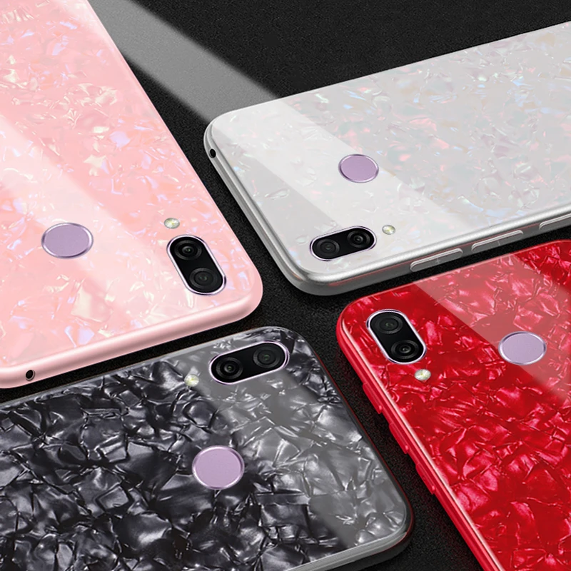 Glitt Case For Huawei Honor 8X max Note 10 Shell Tempered Glass Hard Cover PLAY V10 View |