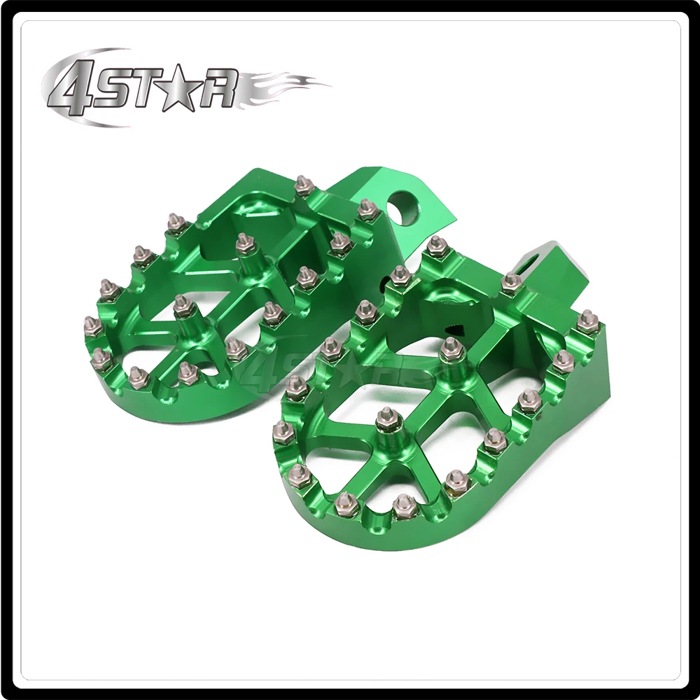 Зеленые подставки для мотоциклов с ЧПУ педалей KAWASAKI KDX200 95 05 KDX200R 97 01 KDX220R 02 KDX250 91 94