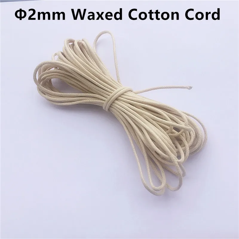 DIY Rope 500 meters 2mm Waxed Twisted Waxed Cotton String Line Thread Cord  for Silicone Baby Teether beaded necklace Jewelry