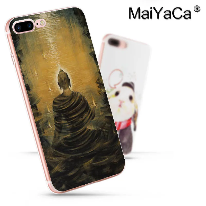 MaiYaCa buddha bress прекрасный мягкий tpu чехол для телефона iPhone 8 7 6 6S Plus X 5 5S SE 5C