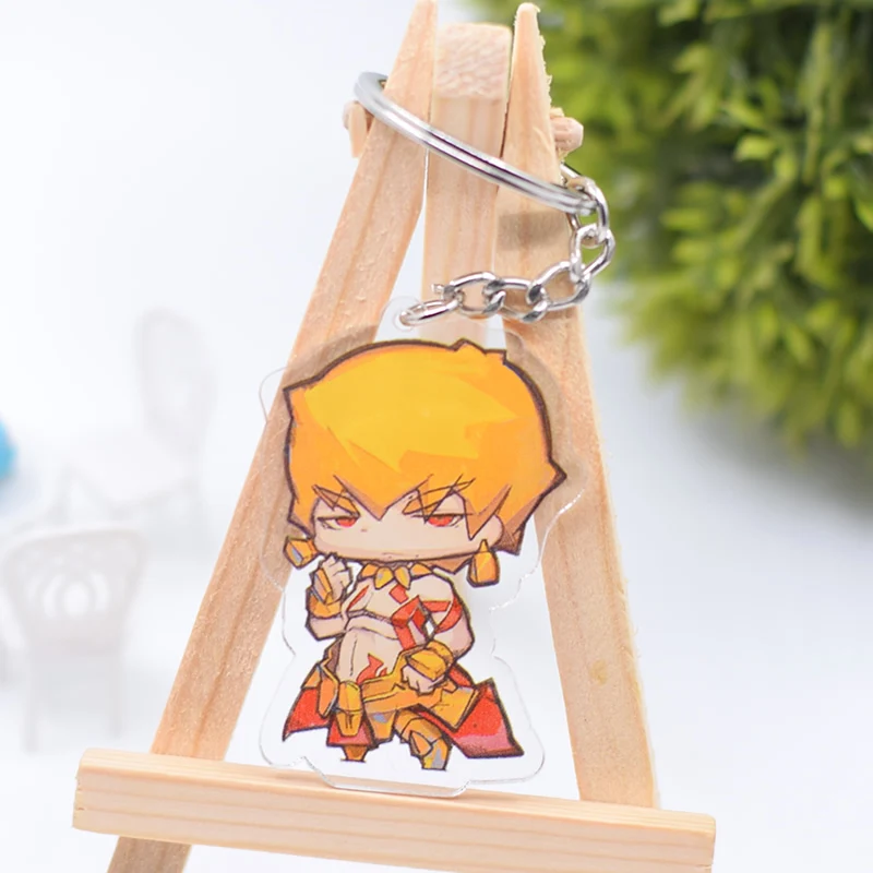 Fate Grand заказ брелок милый двухсторонний FGO Saber/Archer акриловая цепочка для ключей
