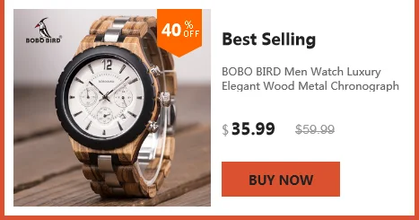 Мужские деревянные часы BOBO BIRD, кварцевые часы с натуральным коричневым ремешком из коровьей кожи, упакованные в деревянную подарочную коробку, Relogio Masculino