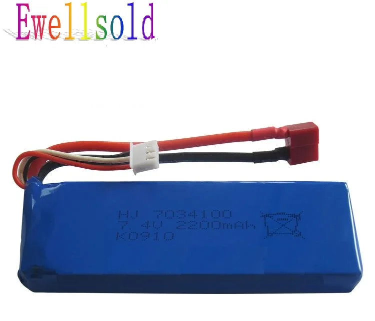 

Ewellsold WLtoys battery 7.4V 2200mAh Battery for WLtoys K949 RC Climbing Short CourseWL K949 Car Spare Parts