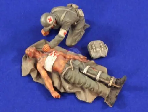 1/35 древняя команда раненного человека на брезент игрушка Смола модель