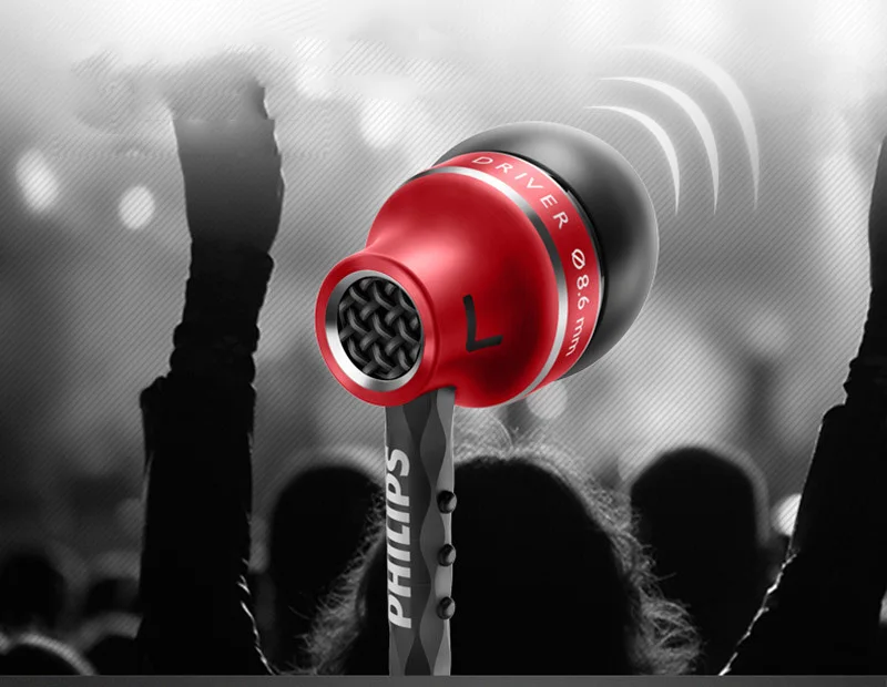 Philips оригинальная гарнитура SHE9105 с 3,5 мм наушниками-вкладышами многоцветной выбор для huawei xiaomi