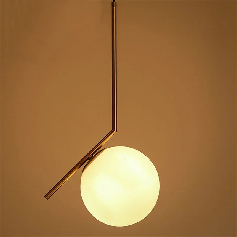 Современный простой подвесной светильник в скандинавском стиле с одной головкой