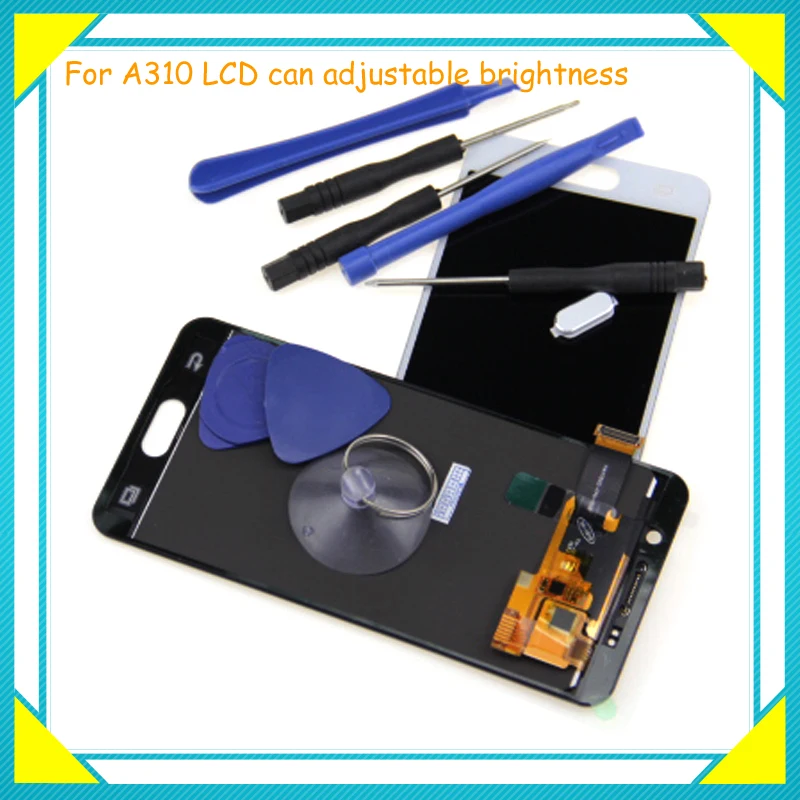 A310 LCD для Samsung Galaxy A3 2016 LCD A310 A310F Дисплей с сенсорным экраном Дигитайзер Samsung A3 дисплей включен.