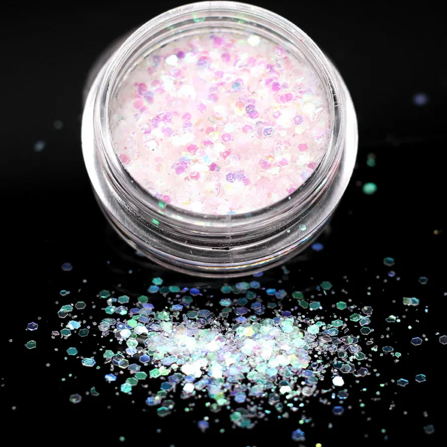 

1Box White Glitter Eyeshadow 12 Color Glitter Eyes Palette Monochrome Eyes Shimmer Powder Makeup Tool Shinning Colours #03