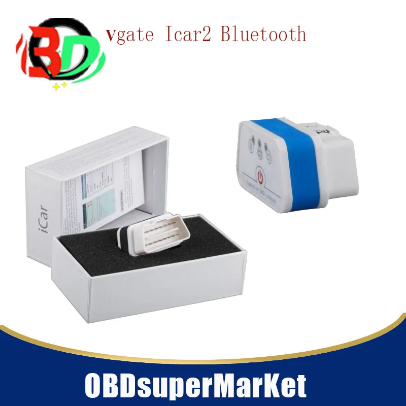 5 шт./лот новые Vgate Икар 2 Bluetooth версия ELM327 OBD2 читатель кода iCar2 для