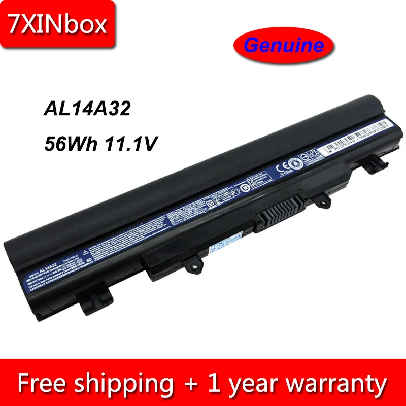 7XINbox 56Wh 11 1 В Подлинная AL14A32 батарея для ноутбука Acer Aspire E14 E15 E5 421 572G 471G 571 572 471 V3
