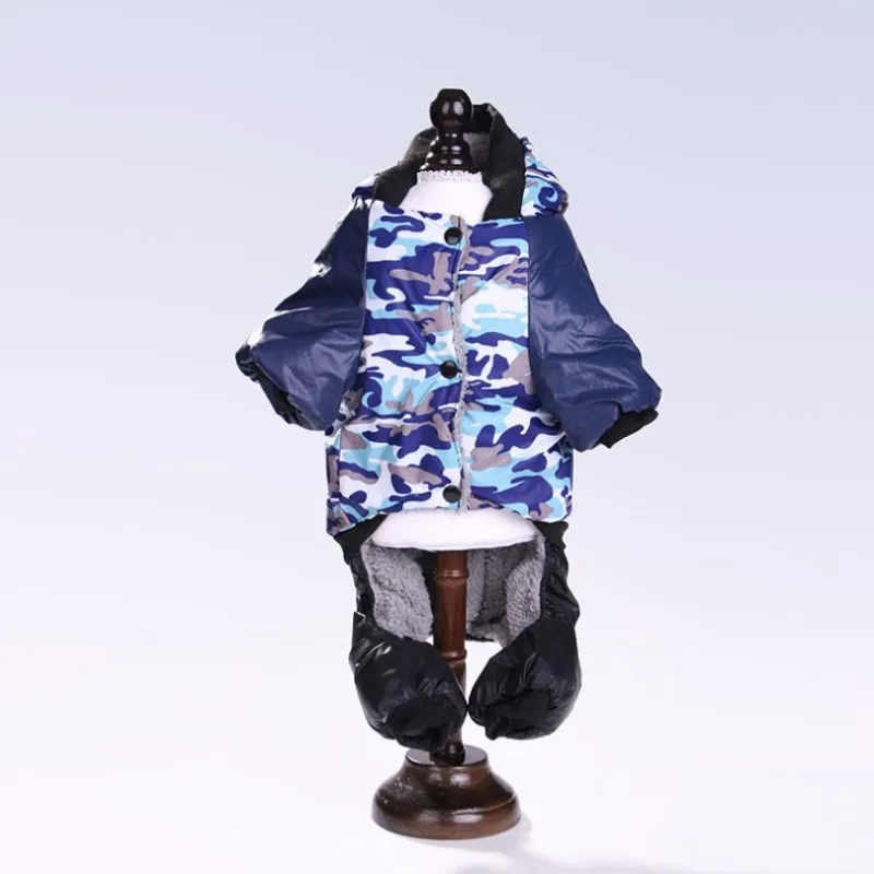 Новинка зимний комбинезон для собак Комбинезоны маленьких утепленная толстовка