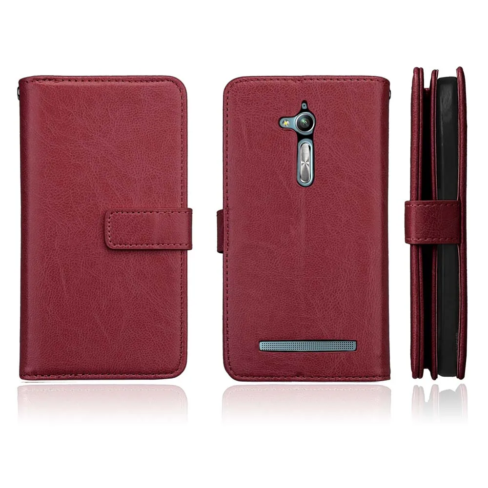 Wallet Flip Case For Asus Zenfone Go ZB500KL PU Leather Cover for Live ZB501KL Bag 3 | Мобильные телефоны и аксессуары